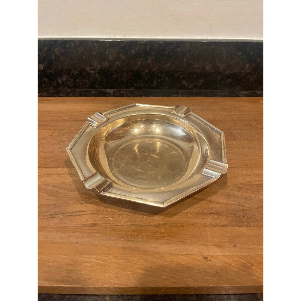 Vintage 7 inch Brass Metal Ashtray